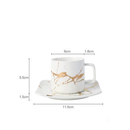 Coffee Mugs Marble Gold Inlay Mug Breakfast Mug Office Home Drinkware Milk  Cup Dropshipping