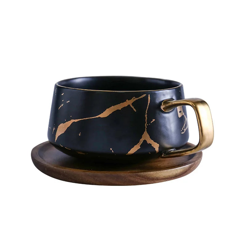 Coffee Mugs Marble Gold Inlay Mug Breakfast Mug Office Home Drinkware Milk  Cup Dropshipping